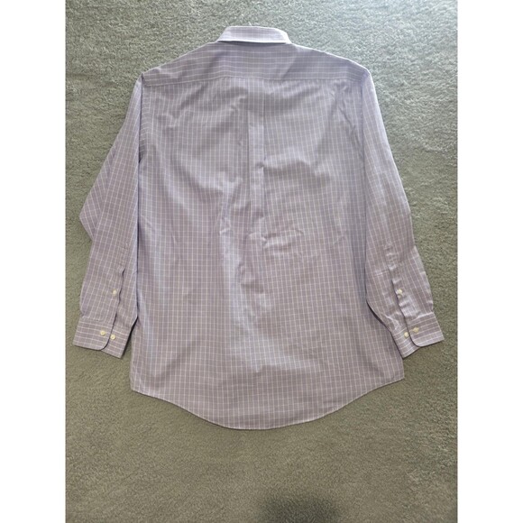 Brooks Brothers 346 Shirt Mens 16.5 Purple Check Regular Fit Non-Iron - Picture 5 of 6